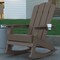 Emma and Oliver Tiverton Adirondack Rocking Chair with Cup Holder, Weather Resistant HDPE Adirondack Rocking Chair